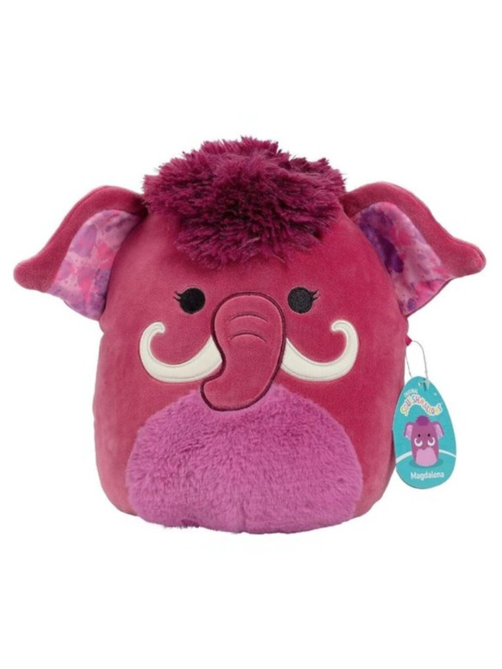 Squishmallows 10" Magdalena The Magenta Woolly Mammoth Plush